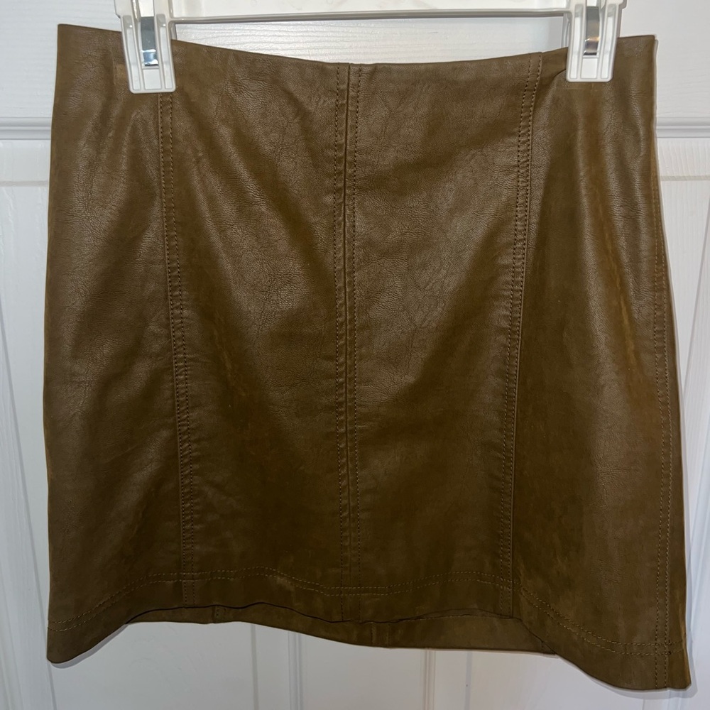 Olive free people mini skirt size 8